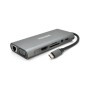 Концентратор VEGGIEG USB-C 7-in-1 USB-C + 3xUSB 3.0 + HDMI + 3.5mm + SD/TF + RJ45 0.1m silver (TC11-S)