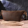 Сумка Vintage Вінтажна поясна з натуральної шкіри Коричнева (21294)