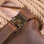 Сумка Vintage Вінтажна поясна з натуральної шкіри Коричнева (21294)