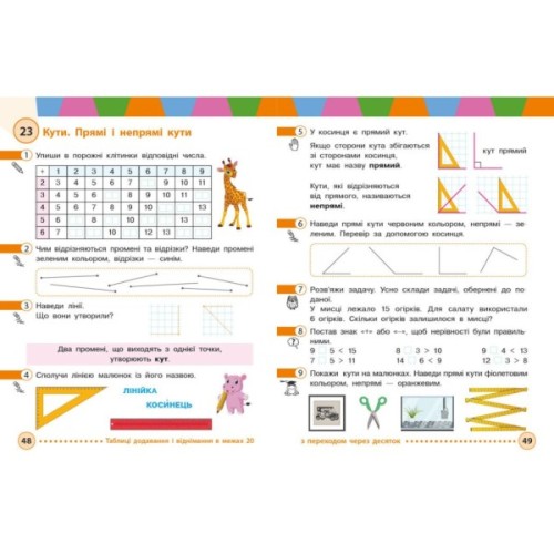 Навчальний посібник Математика. Для 2 класу ЗЗСО. У 3-х частинах. Частина 1 - І.В. Богданович, А.А. Назаренко Ранок (9786170042613)