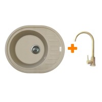 Мийка кухонна Adamant Ovum Сахара + змішувач (1824296910402)