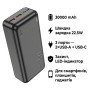 Батарея універсальна HOCO 30000mAh Astute 22.5W PD QC Black (J101B / 714732)