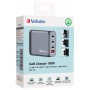 Зарядний пристрій Verbatim GaN 100 W 4 ports (2xUSB-C-100 W,USB-C 65 W /USB-A -3.0) (32202)