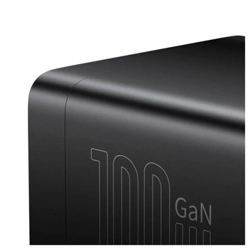 Зарядний пристрій Baseus AC + 2xUSB-C 100W + 2xUSB + cable USB-C to USB-C 100W 1.0m black (PSZM000401)