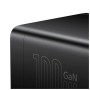 Зарядний пристрій Baseus AC + 2xUSB-C 100W + 2xUSB + cable USB-C to USB-C 100W 1.0m black (PSZM000401)