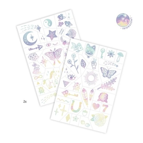 Набір для творчості Djeco Наклейки на тіло З райдужним переливом Талісмани (DJ09596)