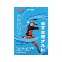Кольоровий папір Kite А4 неоновий Naruto (10 аркушів/ 5 кольорів) (NR24-252)