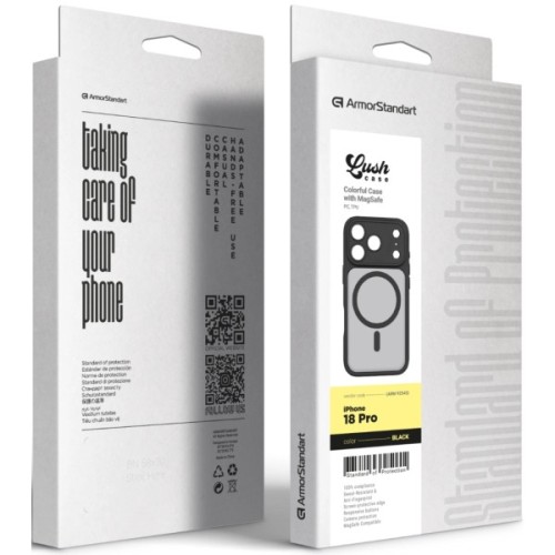 Чохол до мобільного телефона Armorstandart Lush MagCase Apple iPhone 18 Pro Black (ARM92543)