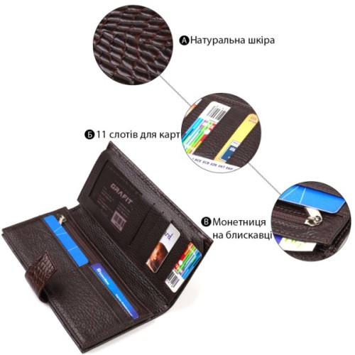 Гаманець Canpellini З натуральної шкіри Коричневий (21915)