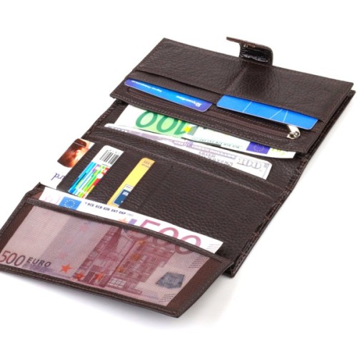 Гаманець Canpellini З натуральної шкіри Коричневий (21915)