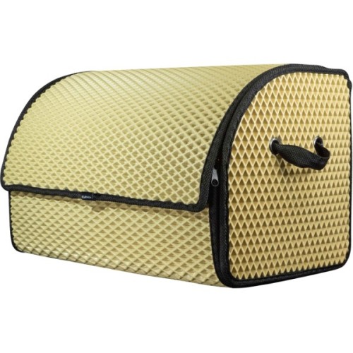 Сумка-органайзер EVAtech M-PRO 32x50x30 см. Ромб бежевий з чорним кантом (BS13642OM3RIB)