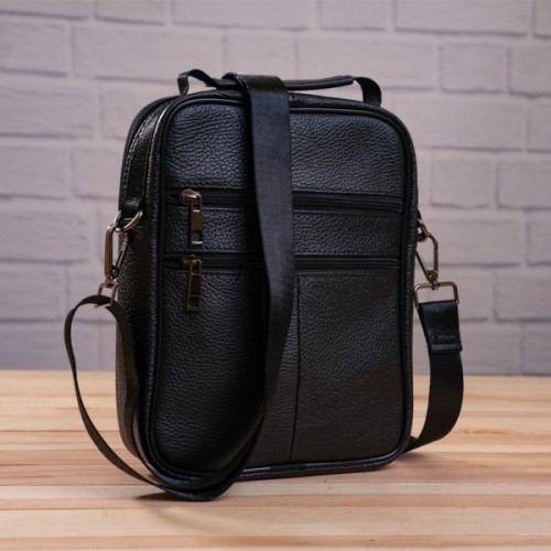 Сумка Vintage Шкіряна Чорна (20345)