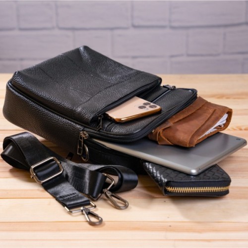 Сумка Vintage Шкіряна Чорна (20345)