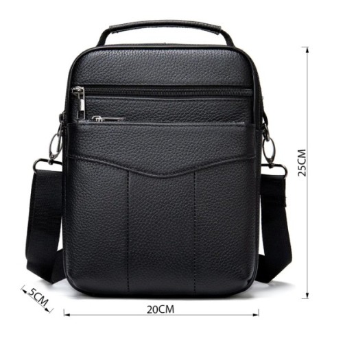 Сумка Vintage Шкіряна Чорна (20345)