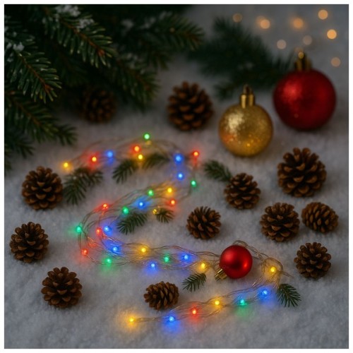 Гірлянда ColorWay LED 200 20 м (8 режимів) різнокольорова (прозорий кабель) USB (CW-G-200L20UTMC)