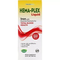 Вітамінно-мінеральний комплекс Natures Plus Рідкий комплекс Hema-Plex із залізом, Liquid iron, 250 мл. (NAP-37687)