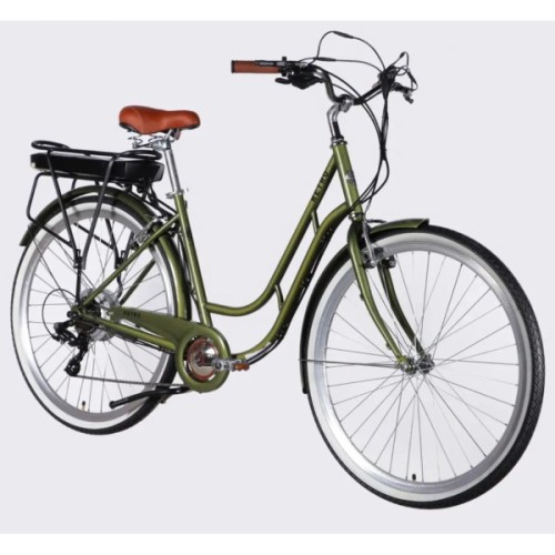 Електровелосипед Dorozhnik 28" eRETRO Vbr FR рама-19" 36B 13А*г 500Вт 2026 темно-зелений (ELB-D-28-110)