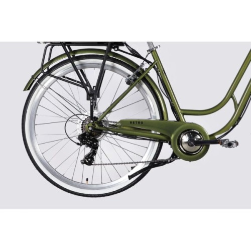 Електровелосипед Dorozhnik 28" eRETRO Vbr FR рама-19" 36B 13А*г 500Вт 2026 темно-зелений (ELB-D-28-110)