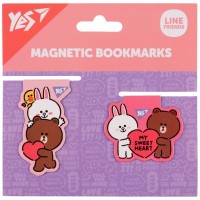 Закладки для книг Yes магнітні Line Friends Sweet heart, 2шт (708107)