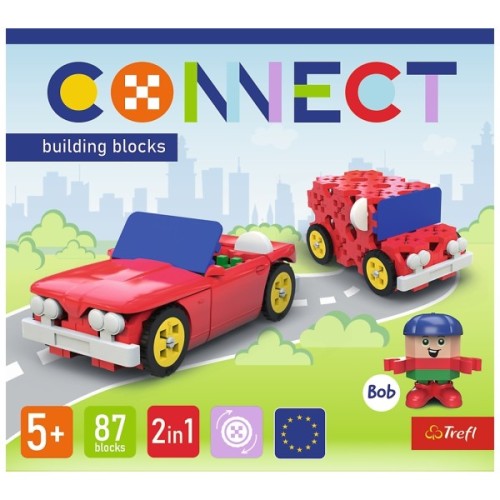 Конструктор Trefl Connect Cabriolet Delivery Truck 2 в 1, 87 елементів (5900511619706)