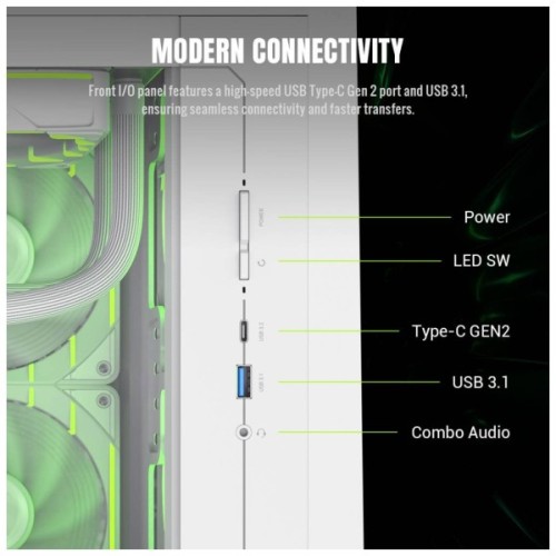 Корпус для ПК Gamemax Claw 360 WH