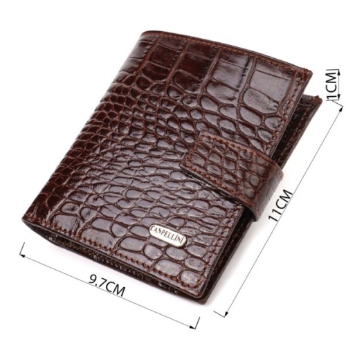 Гаманець Canpellini З натуральної шкіри Коричневий (21729)