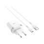 Зарядний пристрій HOCO C12Q Smart USB QC3.0 + cable USB to USB-C 18W White (6931474716309)
