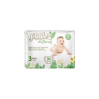Підгузки Giggles Natural 3 Midi 4-9 кг 34 шт (8680131206391)