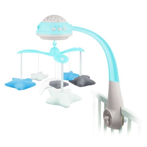 Мобіле Canpol Карусель музична електрична з проектором - блакитна (75/100_blu)