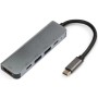 Концентратор Vinga Type-C to 4K HDMI+2*USB3.0+PD+USB-C 3.1 Gen1 aluminum (VCPHTC5AL)