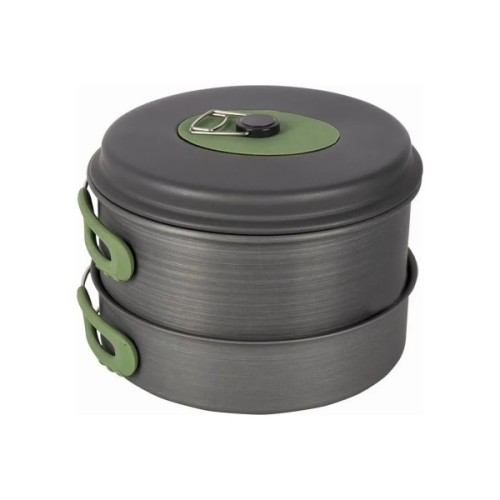 Набір туристичного посуду Bo-Camp Explorer 4 Pieces 21 Hard Anodized Grey/Green (2200241)