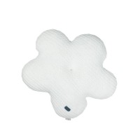 Подушка Прованс в'язана декоративна Квіточка 40 см Молочна (033713)