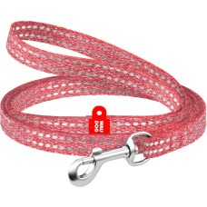 Повідець для котів WAUDOG Re-cotton світловідбивний XS 200х1 см червоний (16443)