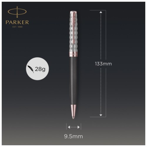 Ручка кулькова Parker SONNET 17 Metal & Grey Lacquer PGT BP (68 232)