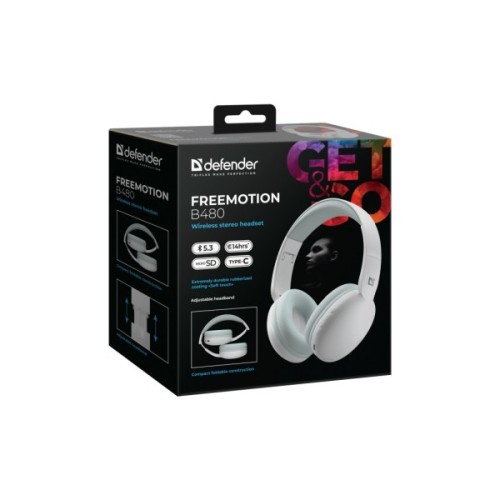 Навушники Defender FreeMotion B480 Bluetooth White (63481)