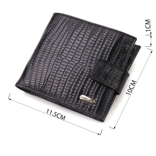 Гаманець Canpellini З натуральної шкіри Чорний (21771)