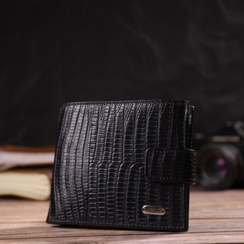 Гаманець Canpellini З натуральної шкіри Чорний (21771)