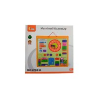 Ігровий набір Viga Toys Магнітний календар з годинником, на українській мові (50377U)