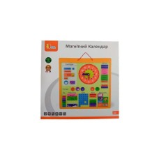 Ігровий набір Viga Toys Магнітний календар з годинником, на українській мові (50377U)