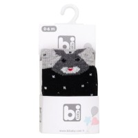 Колготки дитячі Bibaby із зайчиком (68312-68-grayblack)