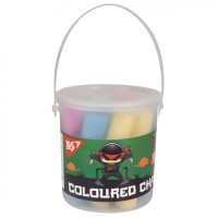 Крейда Yes кольорова Ninja 12 шт JUMBO в відрі (400509)