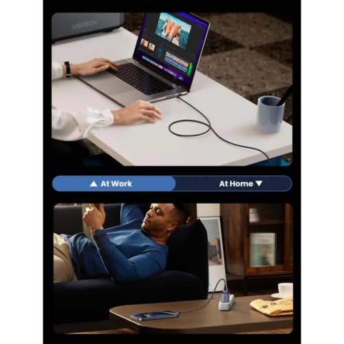 Дата кабель USB-C to USB-C 2.0m PD3.1 240W L513 gray Ugreen (45068)
