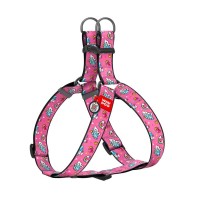 Шлея для собак WAUDOG Nylon з QR паспортом "Єдинороги" пластиковий фастекс XL (324-0013)