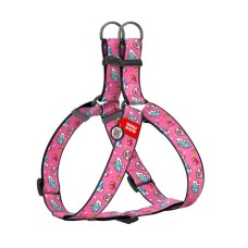 Шлея для собак WAUDOG Nylon з QR паспортом "Єдинороги" пластиковий фастекс XL (324-0013)