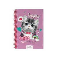 Блокнот Maxi А5, пластикова обкладинка, спіраль, 80 арк., клітинка (MX21950-02)