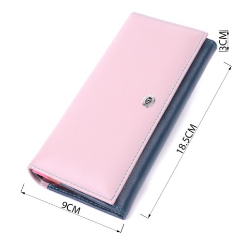 Гаманець ST Leather З натуральної шкіри Різнобарвний (22521)