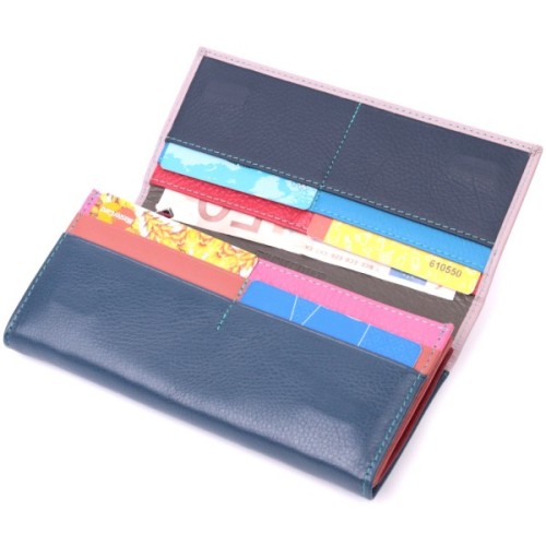 Гаманець ST Leather З натуральної шкіри Різнобарвний (22521)