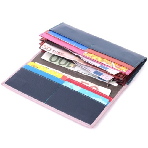 Гаманець ST Leather З натуральної шкіри Різнобарвний (22521)