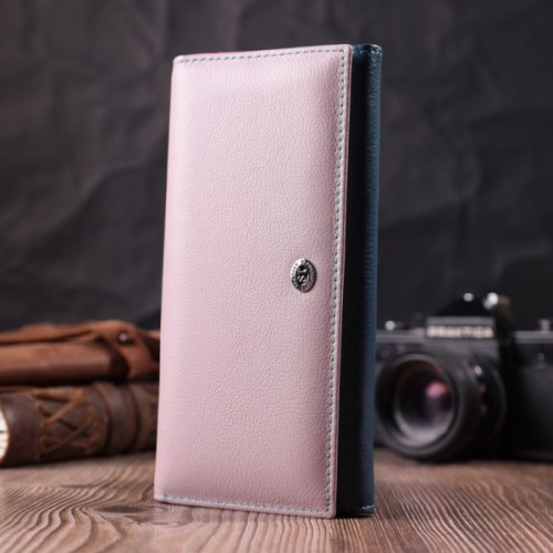 Гаманець ST Leather З натуральної шкіри Різнобарвний (22521)