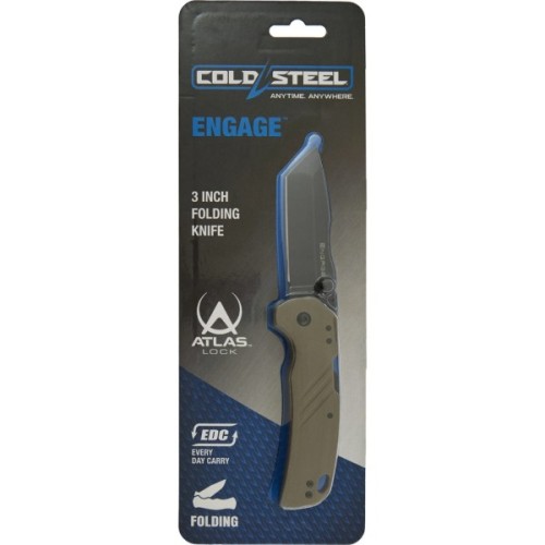 Ніж Cold Steel Engage 3" Tanto Point OD Green (блістер) (CS-FL-30DPLT-BGZ)